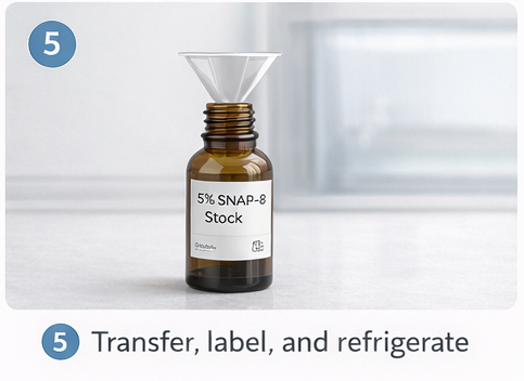 labelling and storing snap-8 peptide
