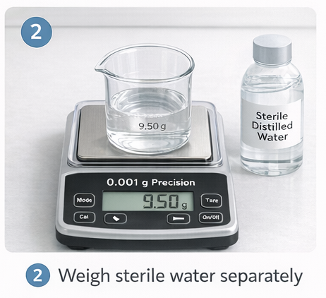 weighing the water